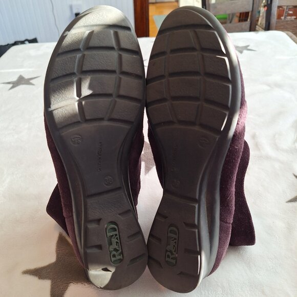 Remonte Dorndorf Ankle Boots Women’s 38 US 7-8‎ Purple Slouch Biker Moto - Picture 6 of 11